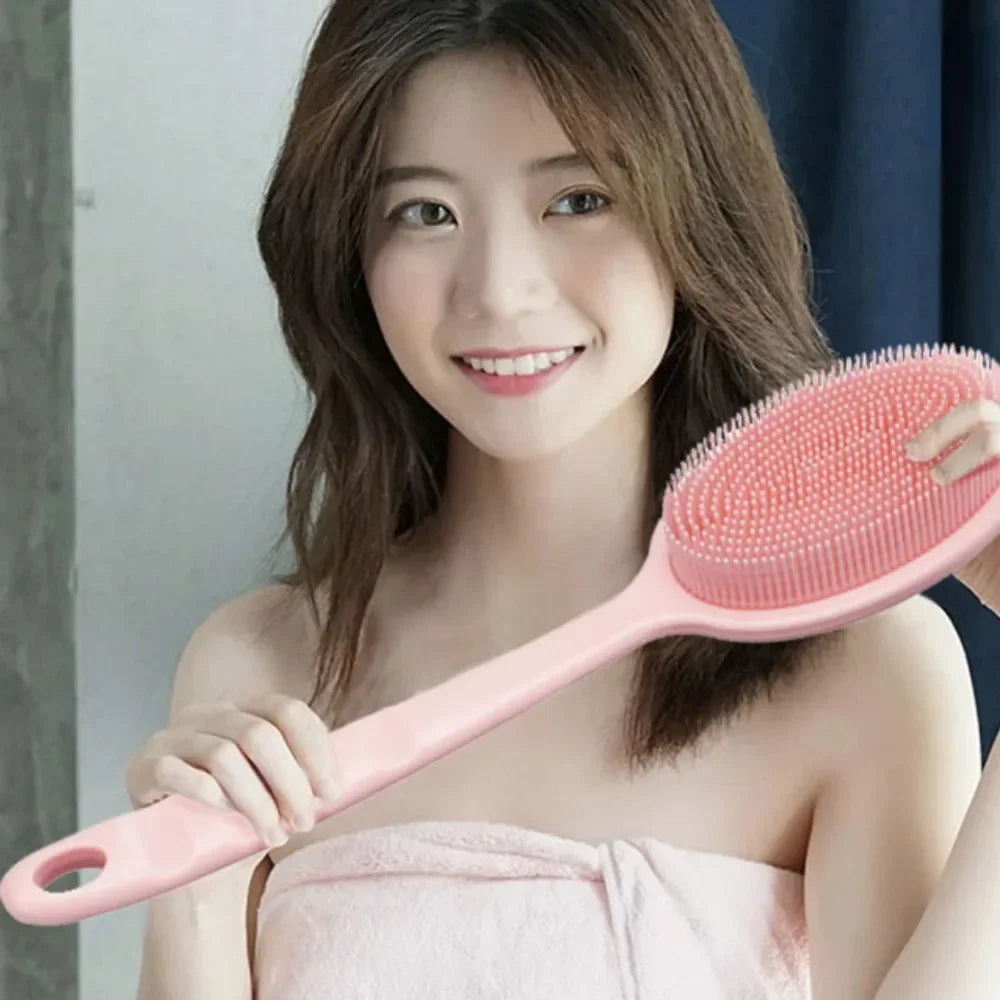 Premium Exfoliating Bath Brush with Soft Handle – Back Scrubbing & Skin Massager, Shower Sponge for Deep Clean, Gentle  