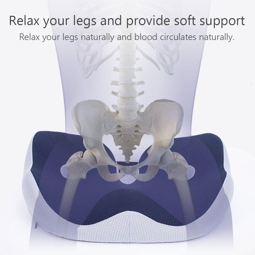 Premium Memory Foam Sit Bone Relief Cushion – Ergonomic Washable Seat Cushion for Pressure Relief, Breathable Comfort, Long 