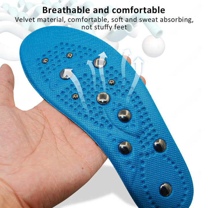 Premium Magnetic Therapy Massage Insoles for Weight Loss - Unisex Foot Acupressure Shoe Pads for Slimming, Comfortable 