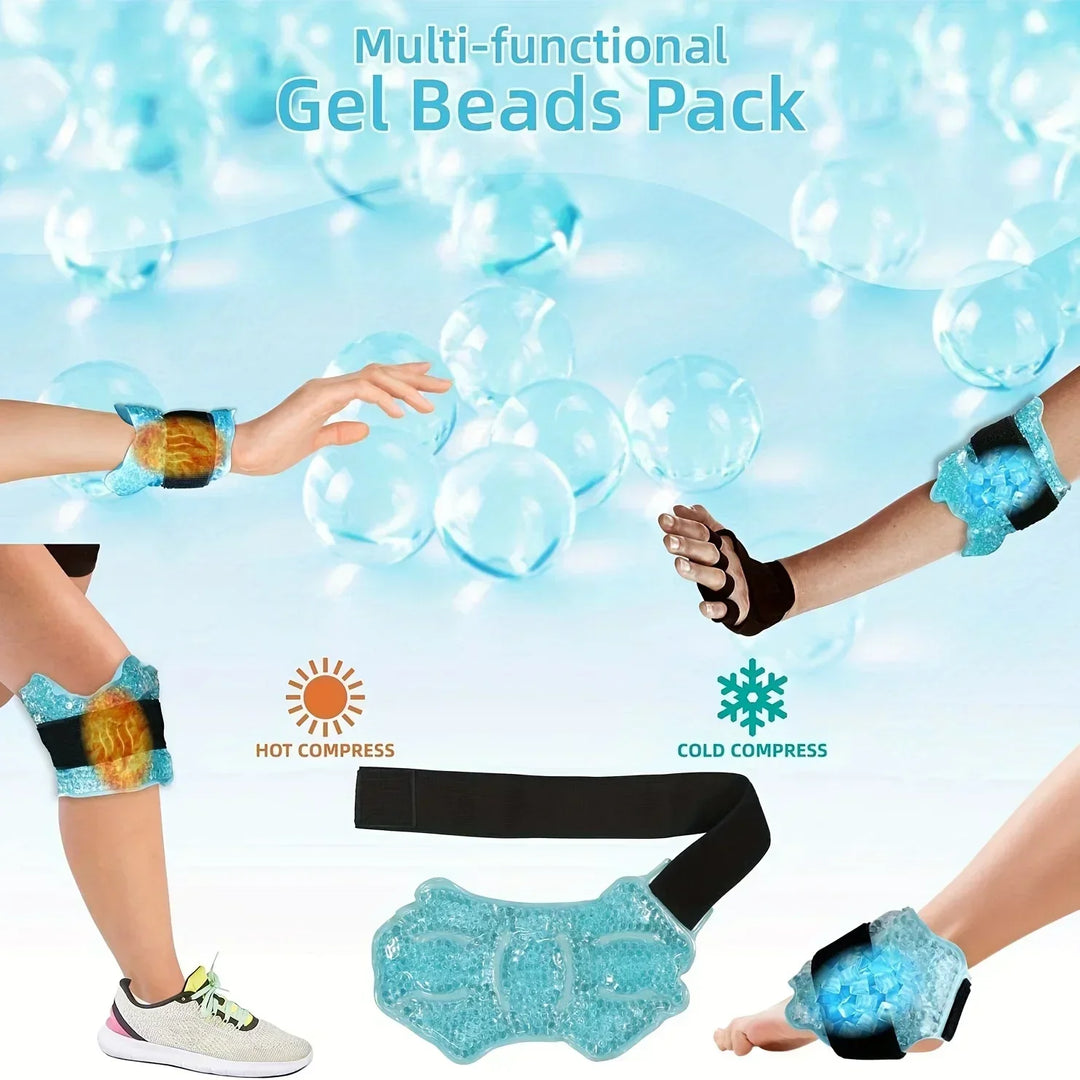 Premium Reusable Ankle Ice Heat Pack for Pain Relief, Hot Cold Compress Gel Wrap for Foot, Knee, Elbow, and Wrist Therapy, 