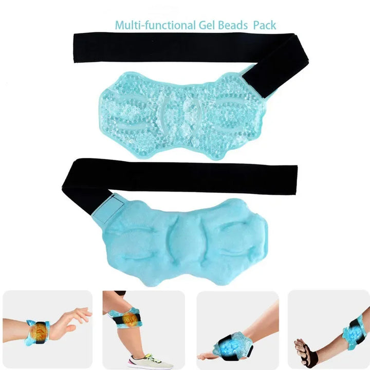 Premium Reusable Ankle Ice Heat Pack for Pain Relief, Hot Cold Compress Gel Wrap for Foot, Knee, Elbow, and Wrist Therapy, 