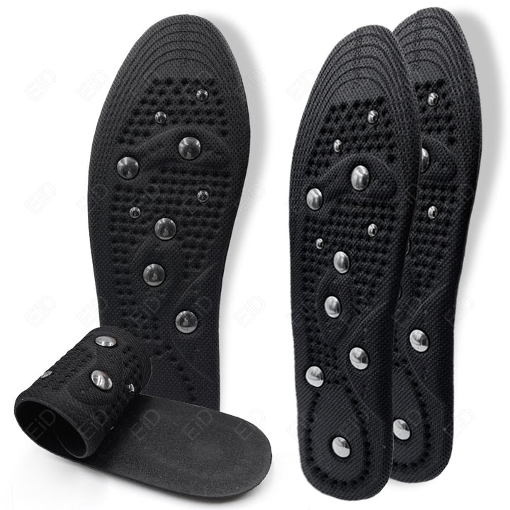 Premium Magnetic Therapy Insoles for Foot Acupressure - Soft Sports Cushion Inserts, Sweat-Absorbing & Deodorant, Unisex 