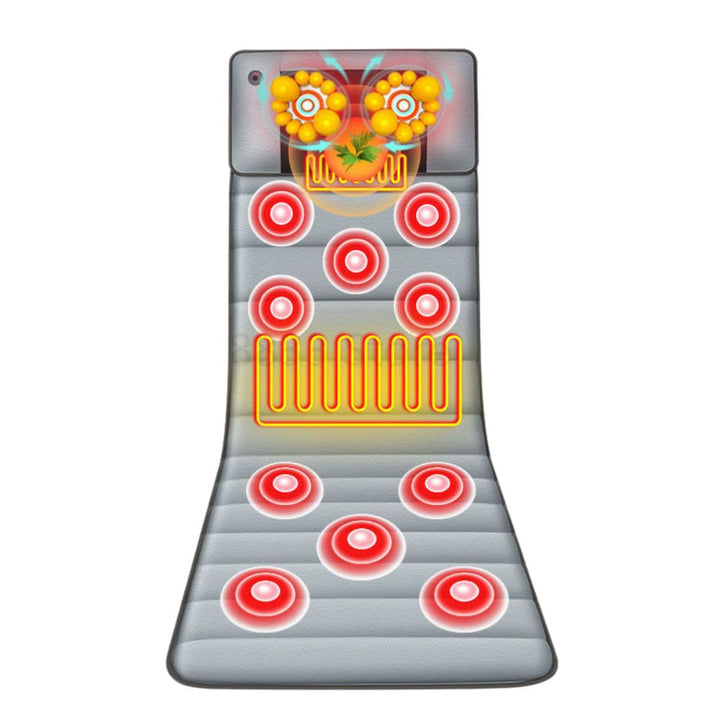 Premium Full Body Electric Massage Mattress with Heating & Vibration – Pain & Stress Relief for Neck, Back, Foot, and Bod