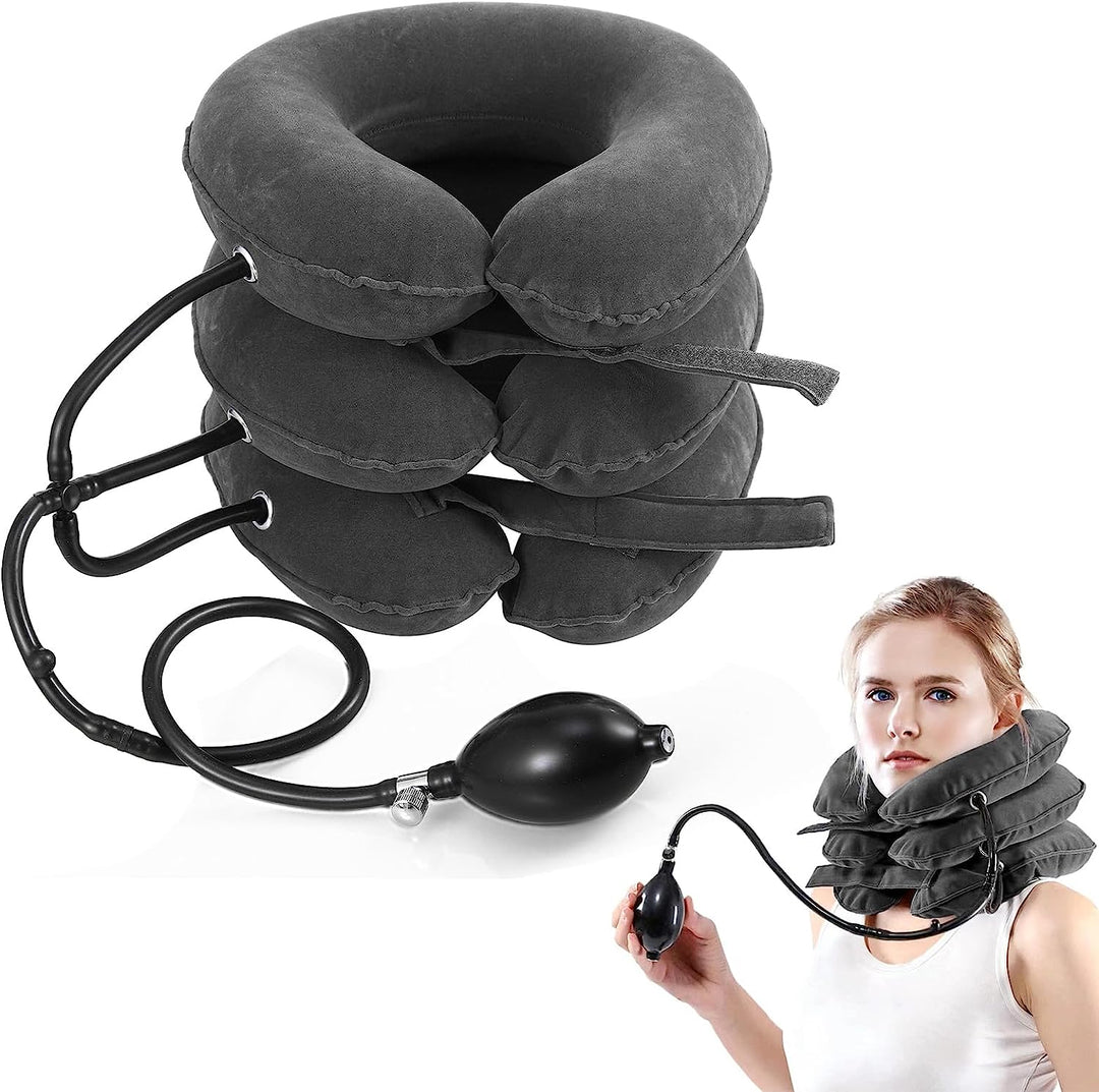 High-Quality Inflatable Neck Collar Pillow for Cervical Traction & Posture Correction, Orthopedic Pain Relief for Neck,