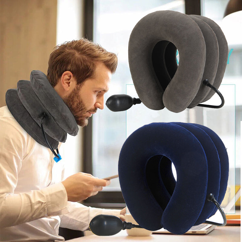 High-Quality Inflatable Neck Collar Pillow for Cervical Traction & Posture Correction, Orthopedic Pain Relief for Neck,