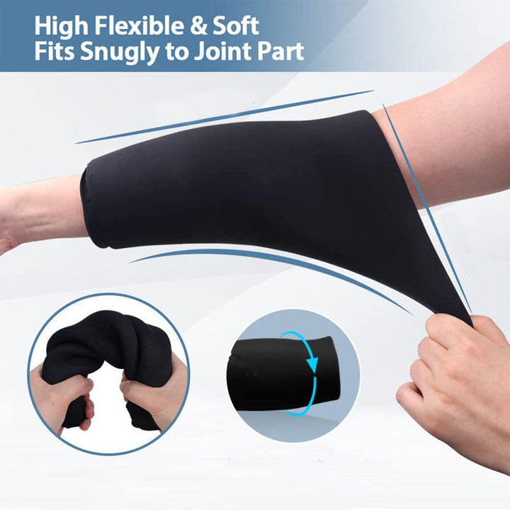 Premium Elbow Ice Pack - Hot & Cold Compression Sleeve for Joint Pain Relief, Swelling & Soreness - Gel Wrap for Bruising, 