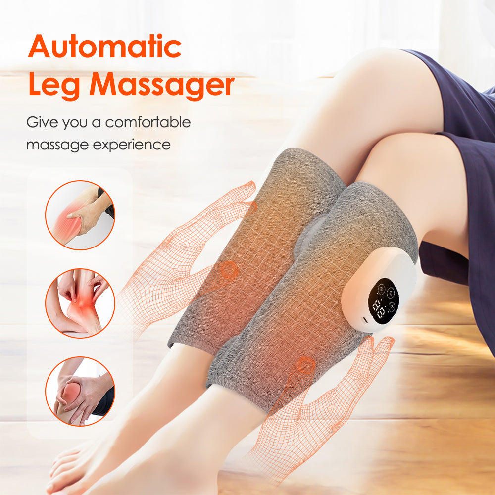 Premium Electric Leg Massager - Wireless, Rechargeable Air Compression Calf Massage for Muscle Relief & Relaxation | Health 