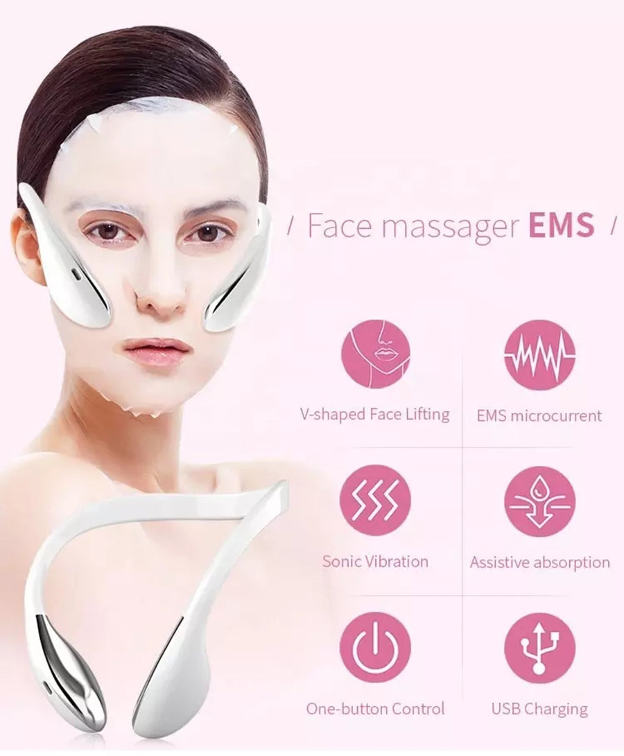 Premium EMS V-Face Massager - Face Lifting Machine for Chin Lift, Facial Slimming & Skin Tightening with Anti-Wrinkle