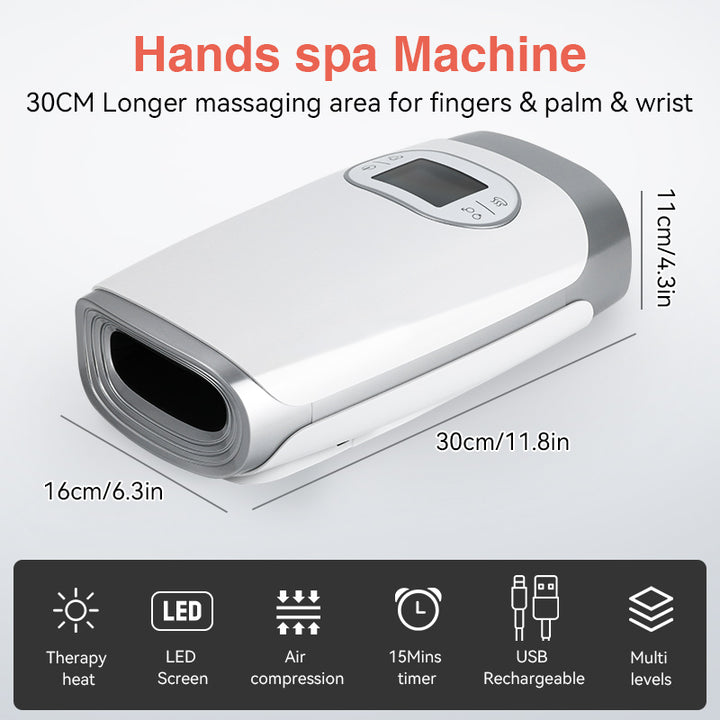 Premium Heated Hand Massager with Air Pressure and Hot Compress for Arthritis Relief, Cold Hand Comfort, and Finger Numbness