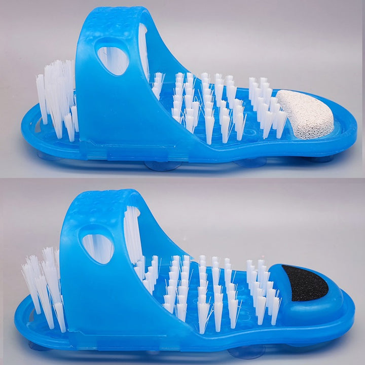 Premium Shower Foot Scrubber Massager – Exfoliating Cleaner Brush for Dead Skin Removal, Foot Spa Slipper, Sand Stone Foot 