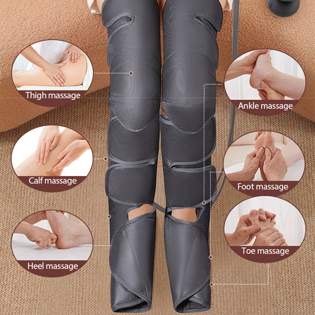 Luxury Air Wave Leg Massager with Infrared Heat & Air Pressure Technology for Thigh, Knee, and Calf Relief – 5 Intensity 