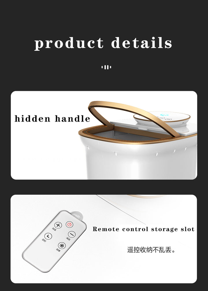 Luxury Foot Spa Bath Massager with Heat & Bubbles, Digital Temperature Control, Motorized Rollers, Adjustable Time Pedicure 