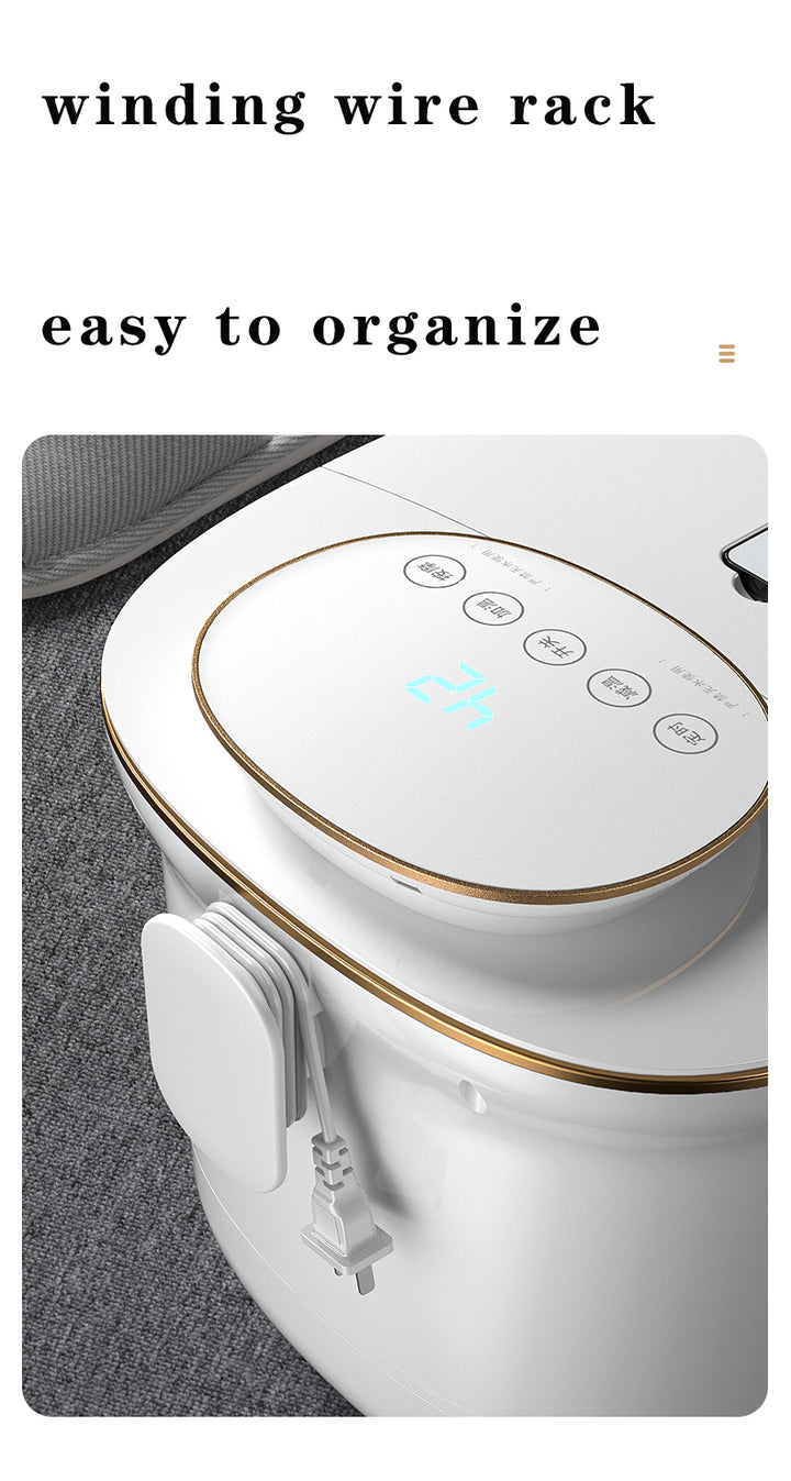 Luxury Foot Spa Bath Massager with Heat & Bubbles, Digital Temperature Control, Motorized Rollers, Adjustable Time Pedicure 