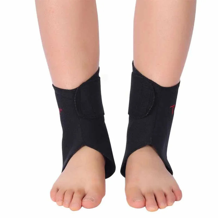 Premium Magnetic Therapy Ankle Brace with Tourmaline, Self-Heating Far Infrared Support, Adjustable Compression, Foot