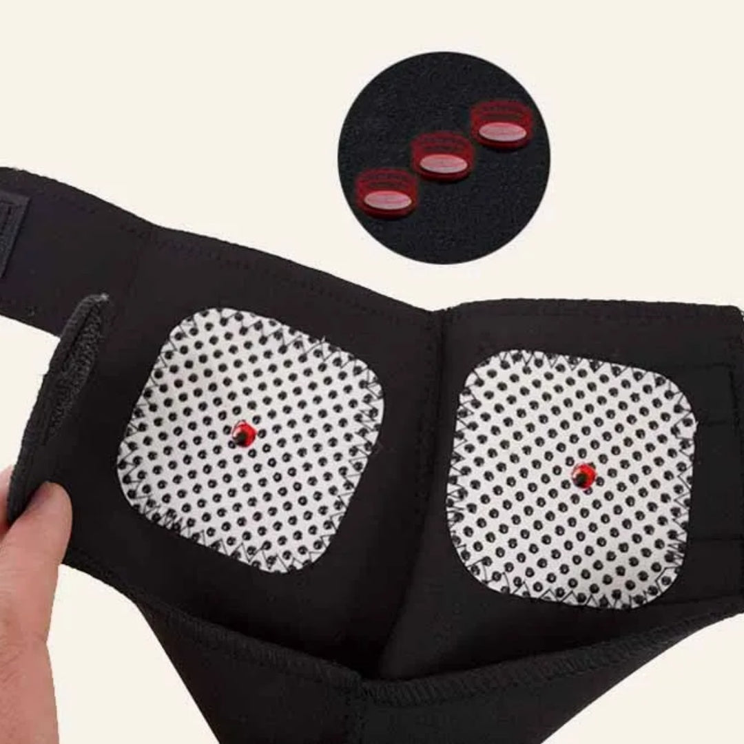 Premium Magnetic Therapy Ankle Brace with Tourmaline, Self-Heating Far Infrared Support, Adjustable Compression, Foot