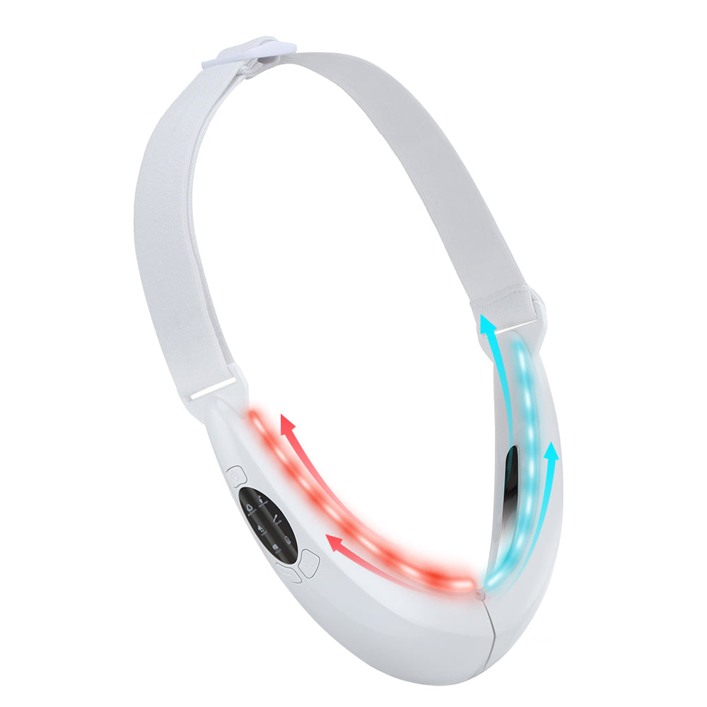 Luxury V Face Massager – 5 Modes Red & Blue Light Facial Beauty Device, Anti-Aging, Skin Tightening, Lifting V-Line Instrument, Rechargeable, Lightweight Design for Home Spa Treatments - StrengthXPhysiotherapy