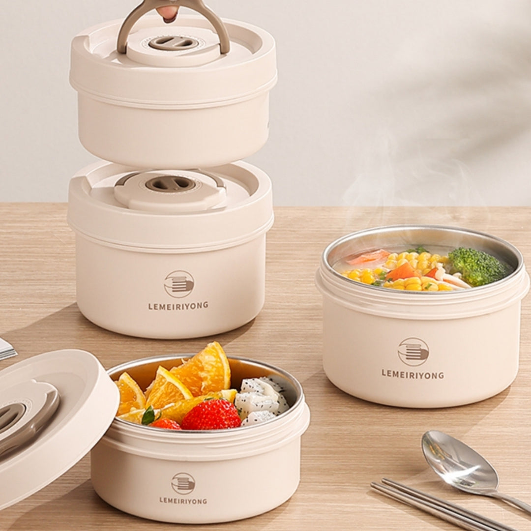 Premium Insulated 304 Stainless Steel Lunch Box – Multi-Layer Design, Microwave Safe, Durable, Leak-Proof, Perfect for On-the