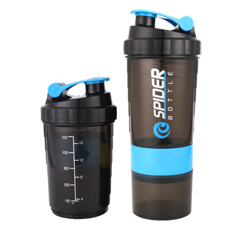 Premium 500ML Portable Protein Powder Shaker Bottle – High Capacity Sports Blender with Powder Case – Plastic Water Cup for Gym & Fitness – Modern, Leak-Proof Design - StrengthXPhysiotherapy