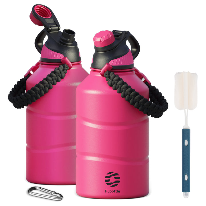 Premium 1.9L Stainless Steel Thermos Bottle – Large Capacity Cold & Hot Vacuum Flask with Rope, Thermal Water Bottle for Gym,