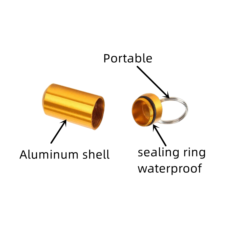 Premium Portable Waterproof Aluminum Pill Box – Compact Medicine Organizer for Tablets, Vitamins, Fish Oils, and Pills 