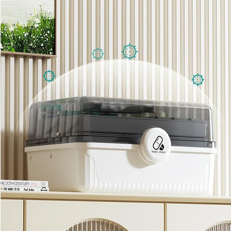 Premium Large Capacity Medicine Box – Multi-Layer Family Organizer, Portable First Aid Kit for Home, Travel, and Daily Use, 