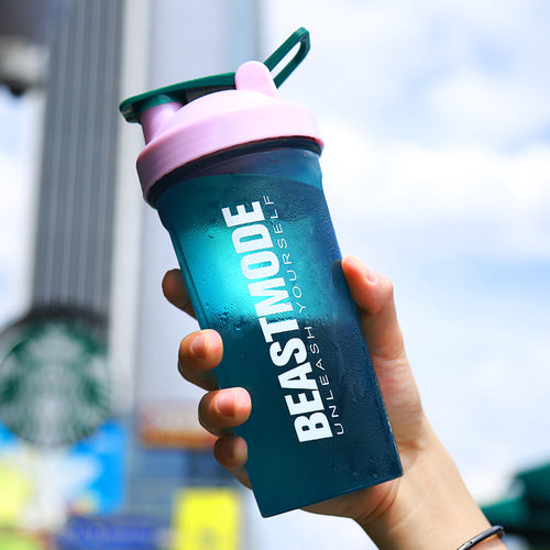 Premium 600ML Shaker Bottle – BPA-Free Sports Water Bottle with Protein Mixer – Portable Travel Cup with Stainless Steel 