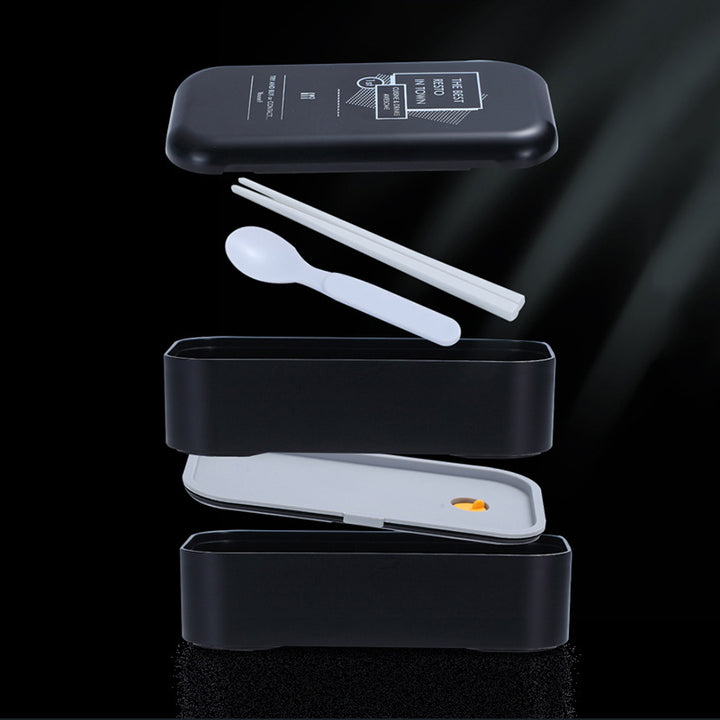 Premium Eco-Friendly Double-Layer Bento Lunch Box – Microwave Safe, 1L Capacity, Health Food Container for Meal Prep, BPA, 