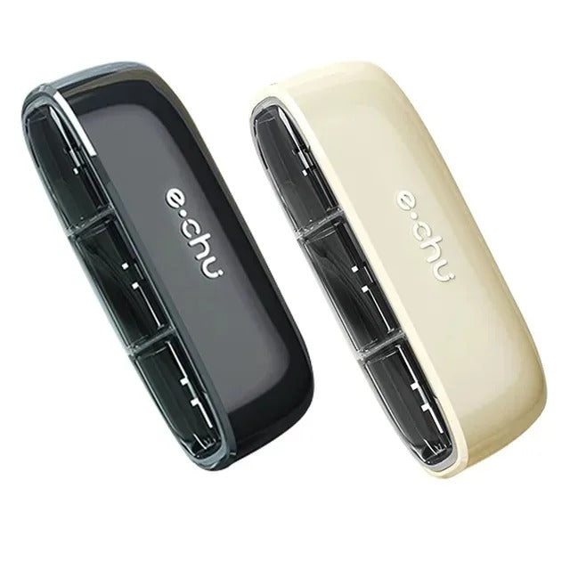 Premium Portable Pill Organizer – 3 Times A Day Medicine Box, Travel-Friendly, Compact Design with Waterproof Seal, Food