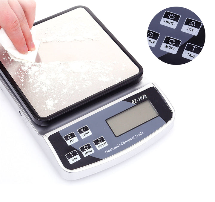 Premium Electronic Kitchen Scale - USB Rechargeable Smart Digital Balance for Food, Coffee, and Baking (3KG/5KG/10KG 