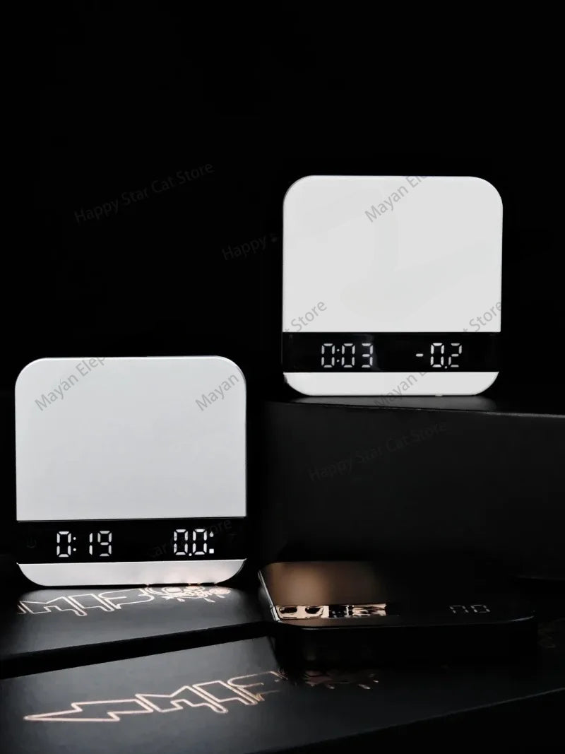 Premium Smart Espresso Coffee Scale – Auto Timer, USB Charging, Waterproof Non-Slip Pad, Perfect for Home and Cafe Baristas