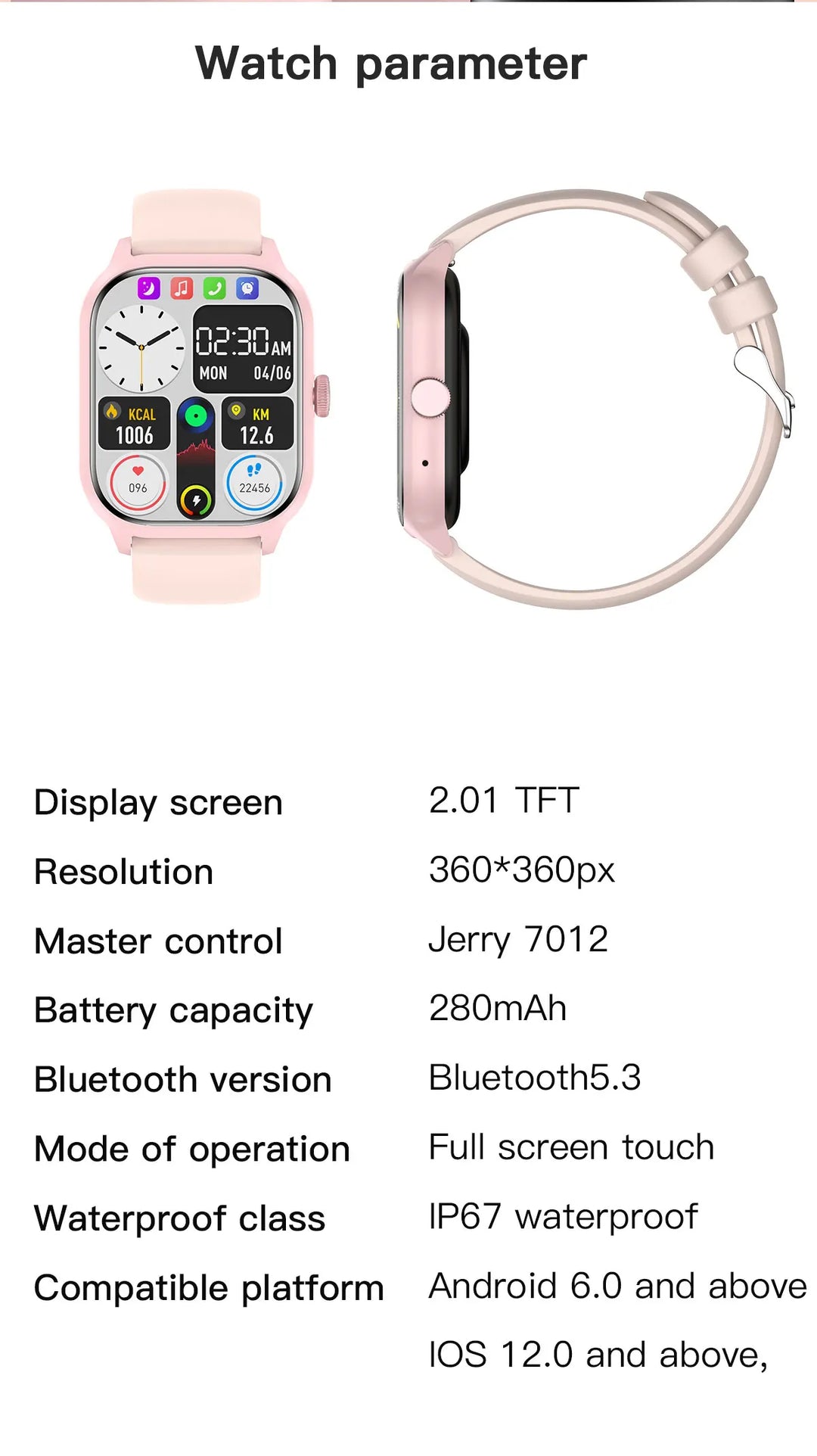 Luxury Smartwatch Android OS - 1.44" Full Touch Screen, Bluetooth Call, Music Control, Fitness Tracker for Men & Women, Health Monitor - StrengthXPhysiotherapy