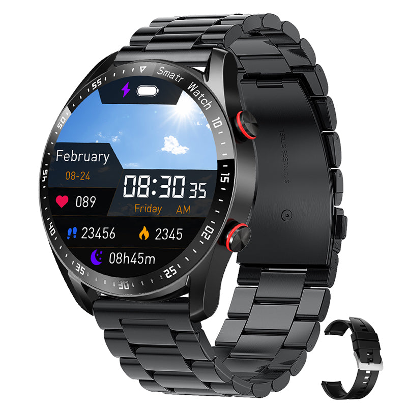 Premium Bluetooth Call Smartwatch for Men - ECG+PPG Health Monitoring, IP67 Waterproof, Heart Rate & Blood Pressure Tracker, 