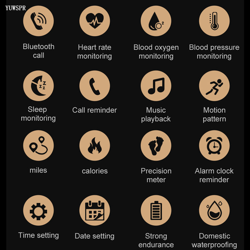 Premium Bluetooth Smart Fitness Watch – Heart Rate, Pedometer, Sports Tracker, Fitness Band for Men & Women, Talk Bluetooth 