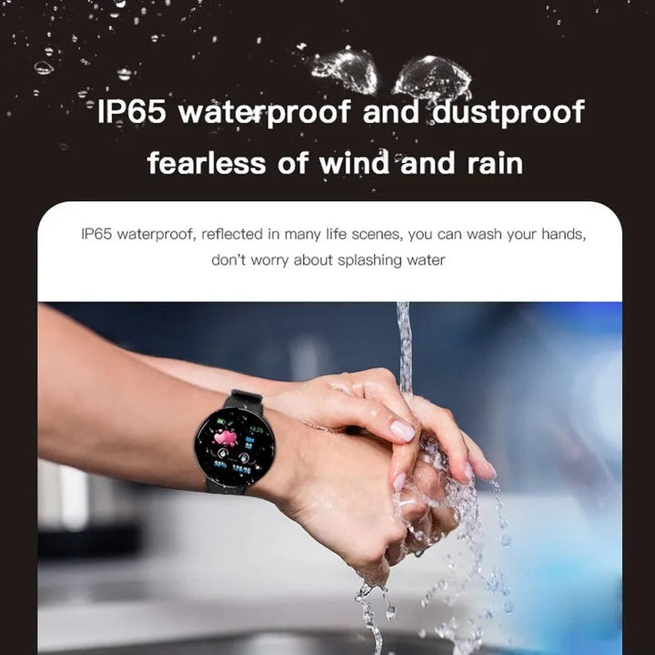 Premium D18 Smart Watch - Waterproof Fitness Tracker with Heart Rate, Blood Pressure, Oxygen Monitor, Call & Message Notifications, Compatible with Android & iOS - StrengthXPhysiotherapy
