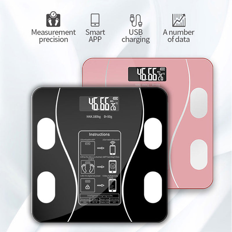 Premium LED Body Composition Scale – Accurate Digital Bathroom Scale with Body Fat Analysis, Bluetooth Connectivity, Health 