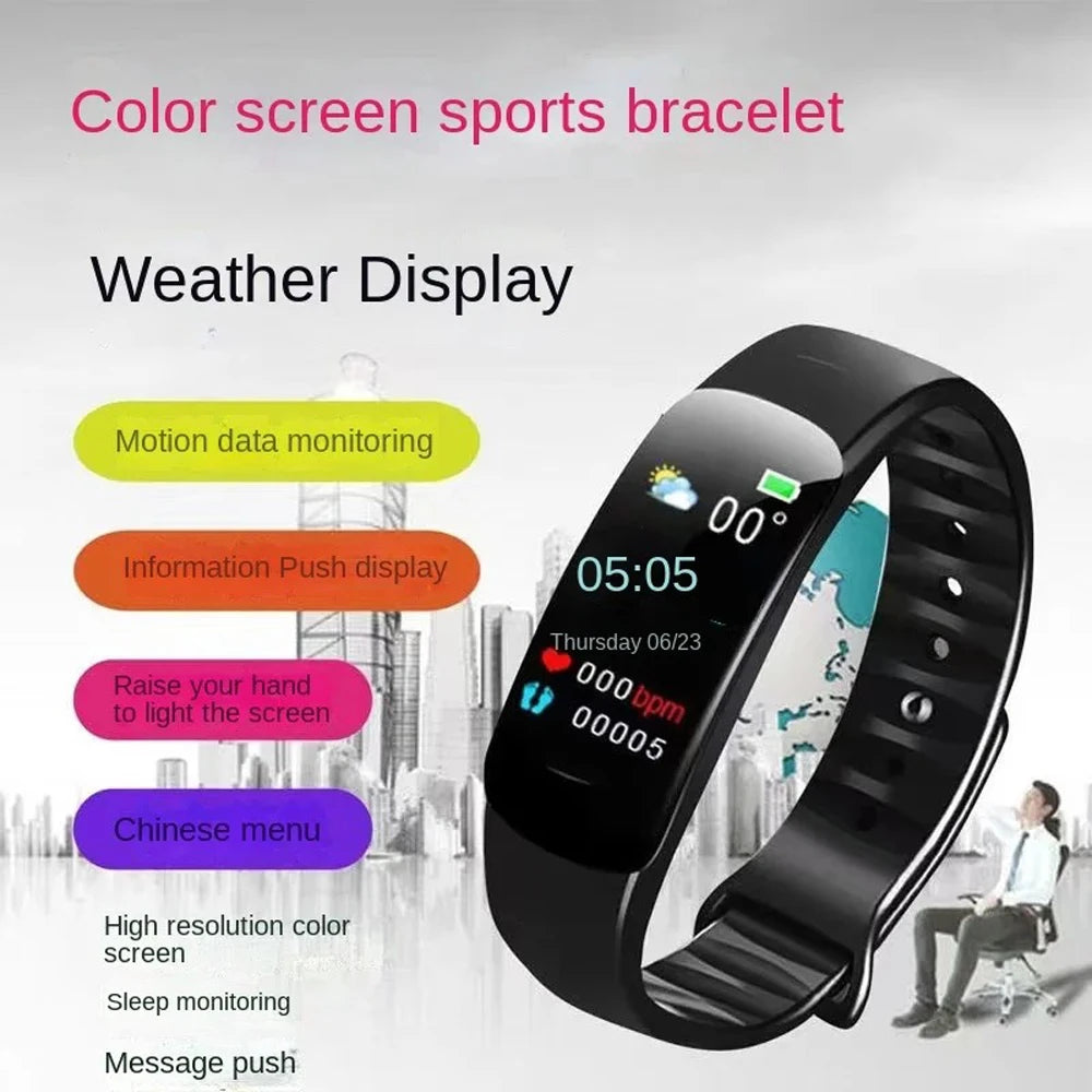 Premium Smart Fitness Watch – Heart Rate, Blood Pressure, Step Counting, Sleep Monitoring, Sports Tracker, Bluetooth, Multi-