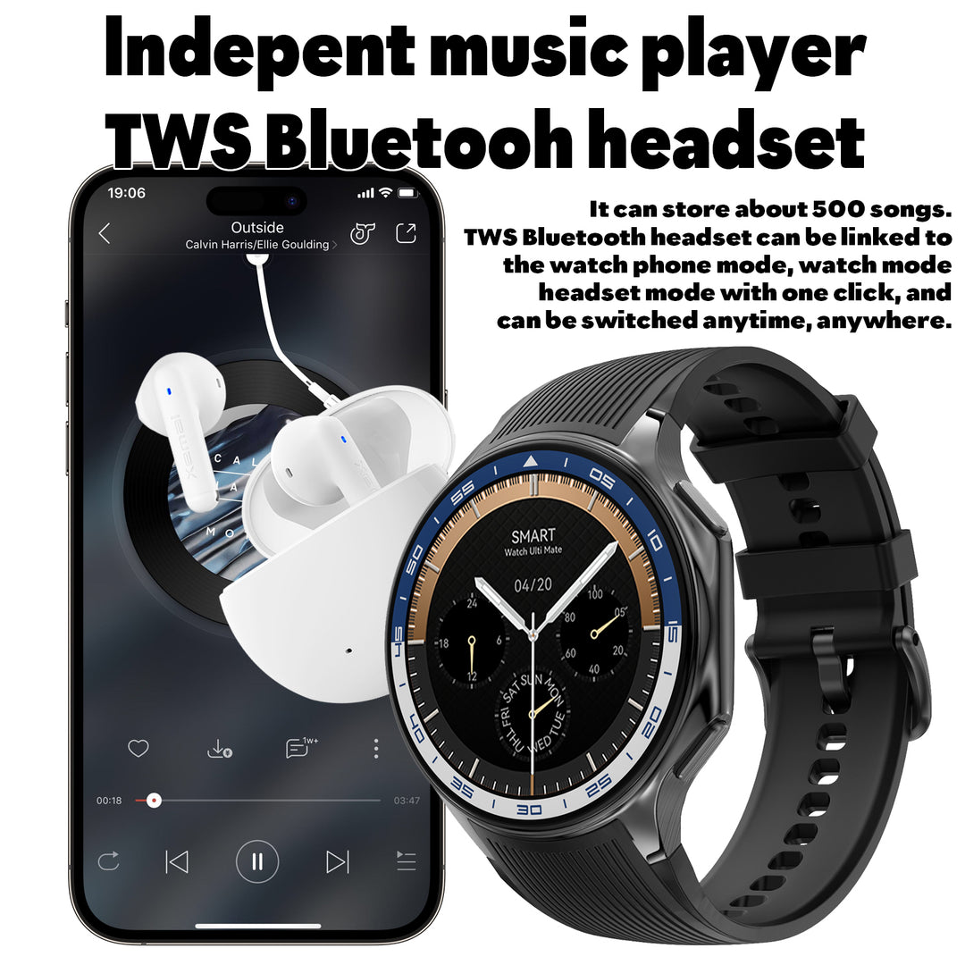 Premium Smartwatch for Men – 1.43'' 3D Surround Vision Display, 4GB RAM, 32GB Storage, Bluetooth Calling, Waterproof, Heart 
