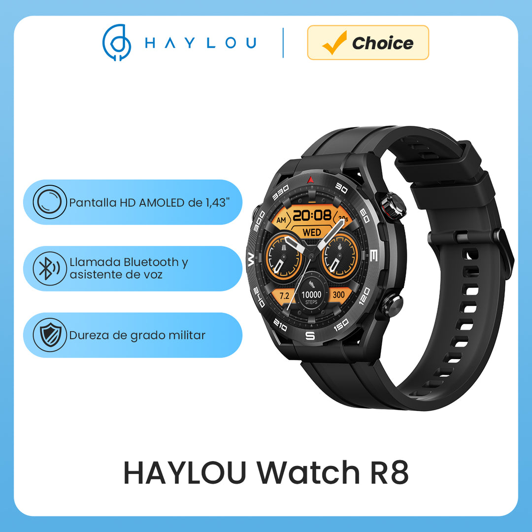 Premium Smartwatch with 1.43" AMOLED Display – GPS, 5ATM Water Resistance, 21-Day Battery Life, 100+ Sports Modes, Bluetooth 