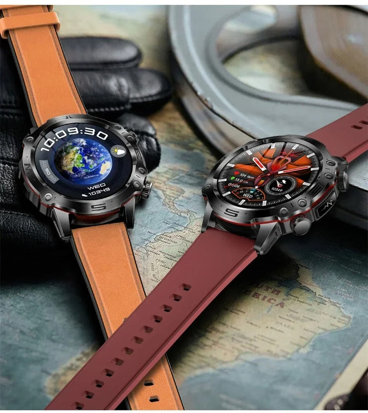 Premium Smartwatch with 1.43" AMOLED Display – Voice Calling, 100 Sports Modes, Military Grade Toughness, Waterproof, 7-Day Battery, Bluetooth, Custom Watch Faces - StrengthXPhysiotherapy