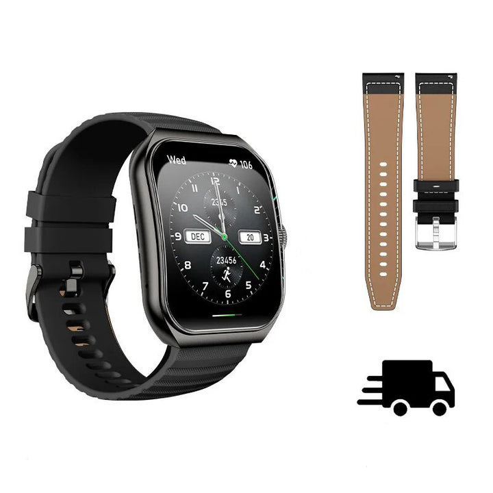 Premium Smartwatch with 1.96" Curved AMOLED Display, Bluetooth Calling, IP68 Waterproof, 100+ Sports Modes, AI Voice 