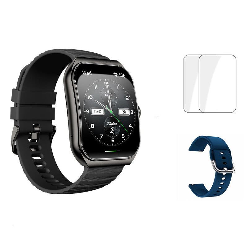 Premium Smartwatch with 1.96" Curved AMOLED Display, Bluetooth Calling, IP68 Waterproof, 100+ Sports Modes, AI Voice 