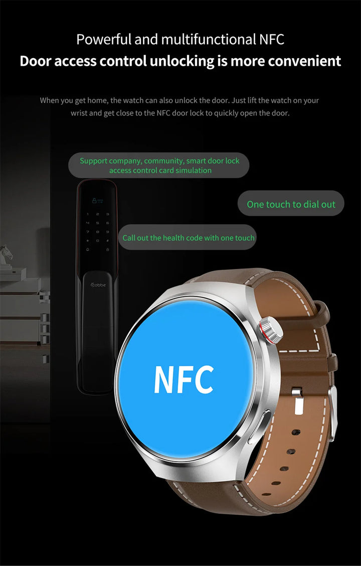 Premium GPS Smart Watch for Men & Women | 360° AMOLED Display, NFC, Bluetooth Call, IP68 Waterproof, Heart Rate Monitor, Fitness Tracker, Sleep Monitoring, Multi-Sport Modes - StrengthXPhysiotherapy
