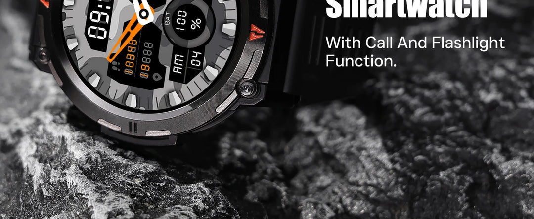 Premium Smart Watch for Men, Bluetooth Call, Full Touchscreen, Health Monitor, IP68 Waterproof, Fitness Tracker, Flashlight, Custom Faces, iOS & Android Compatible - StrengthXPhysiotherapy