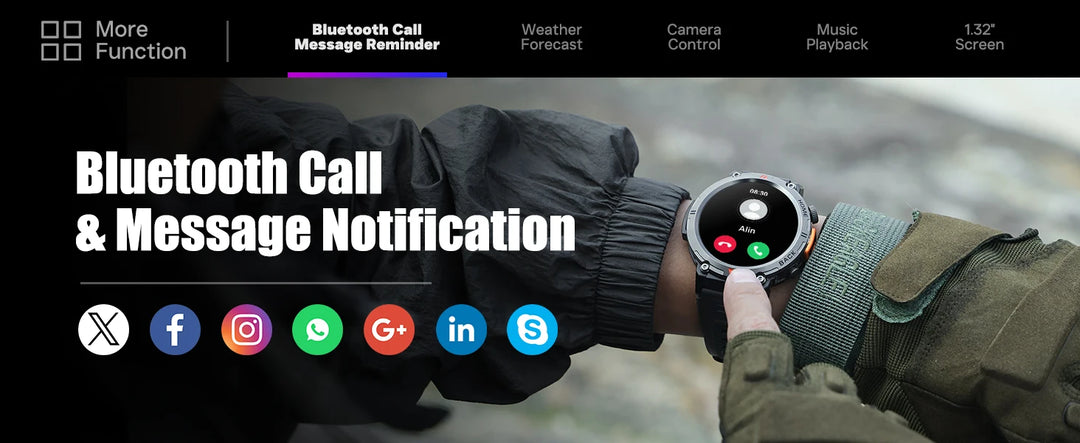 Premium Smart Watch for Men, Bluetooth Call, Full Touchscreen, Health Monitor, IP68 Waterproof, Fitness Tracker, Flashlight, Custom Faces, iOS & Android Compatible - StrengthXPhysiotherapy