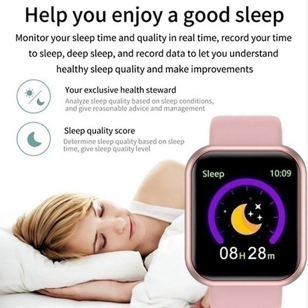 Premium Fitness Smartwatch for Men & Women – Blood Pressure & Oxygen Monitor, Sleep Tracker, Sports Watch, Fitness Bracelet, 