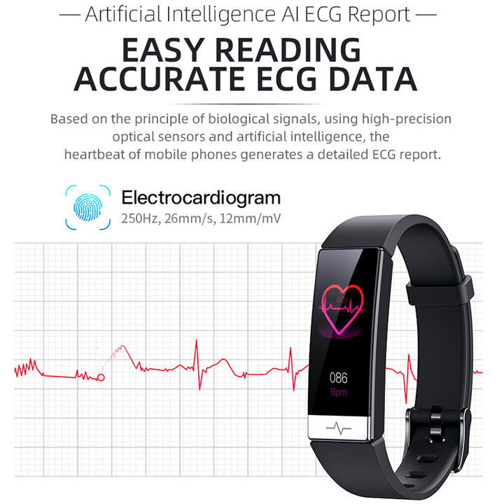 Premium Smart Fitness Tracker – ECG, HRV Analysis, Heart Rate Monitor, IP68 Waterpro of Smartwatch for Android & iOS, 