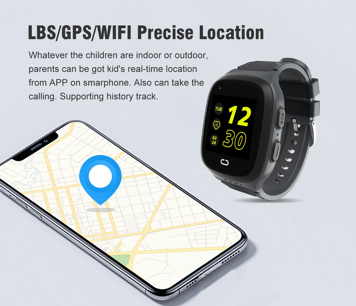 Premium Kids 4G Smart Watch - GPS Tracker, Video Calls, SOS, Waterproof, Camera, Location Monitor - StrengthXPhysiotherapy