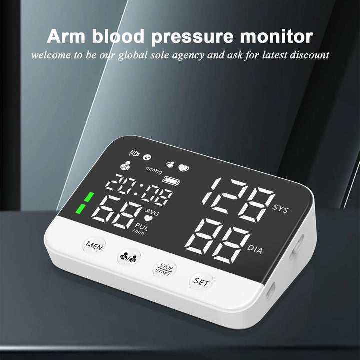 Premium Automatic Upper Arm Blood Pressure Monitor – LED Backlit Screen, 2X120 Memory Groups, Adjustable BP Cuff, Electronic Digital Blood Pressure Machine - StrengthXPhysiotherapy
