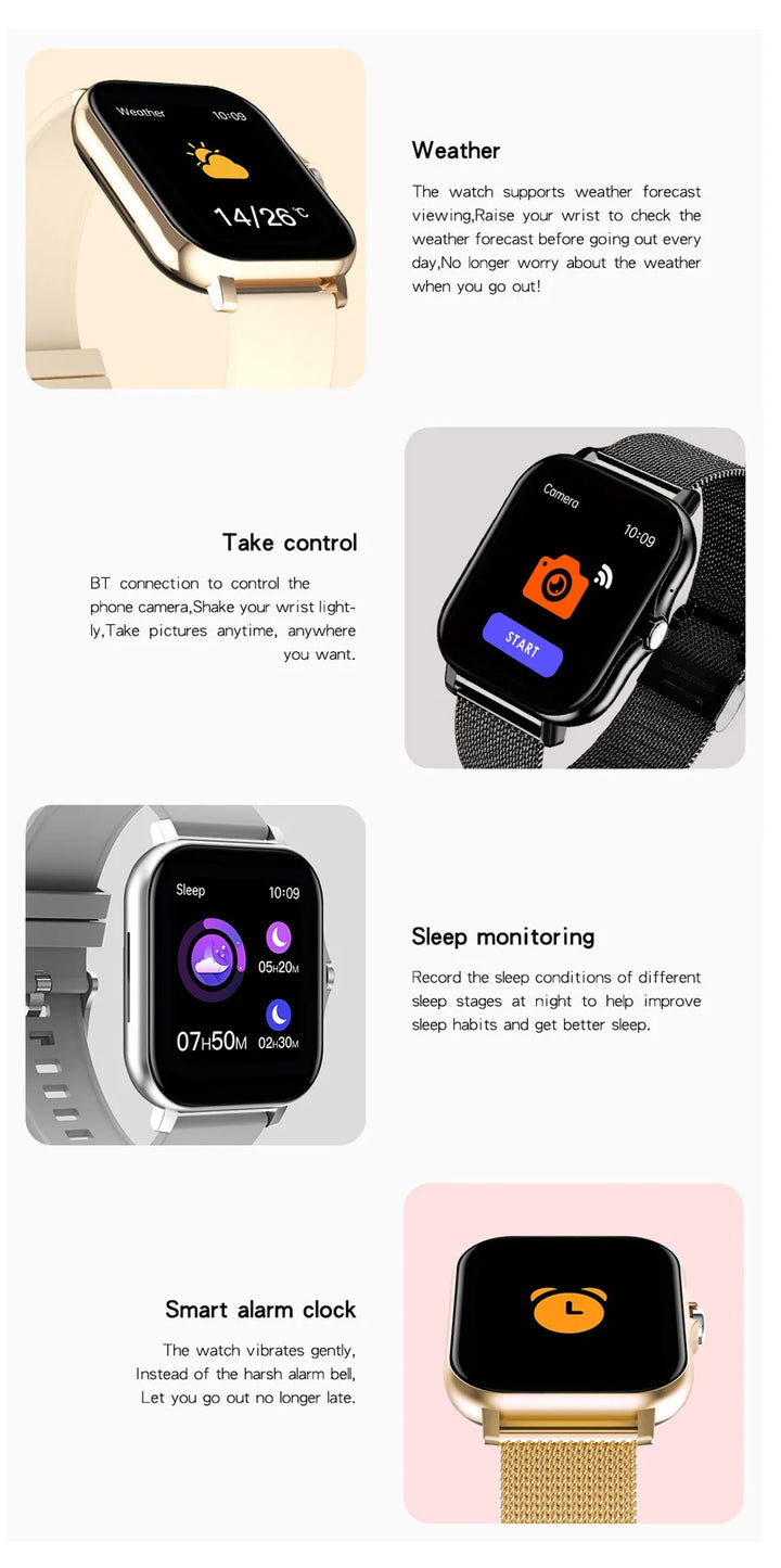Luxury Smartwatch Android OS - 1.44" Full Touch Color Screen, Bluetooth, Custom Dial, for Men & Women, Smart Watch with Call Feature - StrengthXPhysiotherapy
