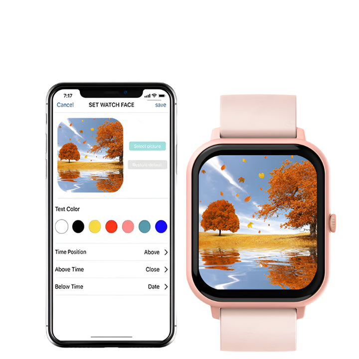 Premium Smartwatch for Women – Custom Dial, Bluetooth Calling, Music Control, IP67 Waterproof, Fitness Tracker, Heart Rate &